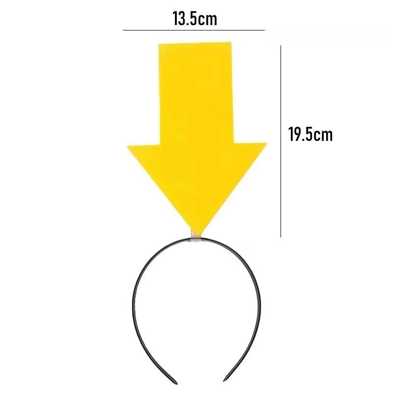 Cute, creative, funny, anti-get lost arrow-shaped headband, eye-catching question mark, exclamation, horn headband, hairpin, concert headwear Specification image