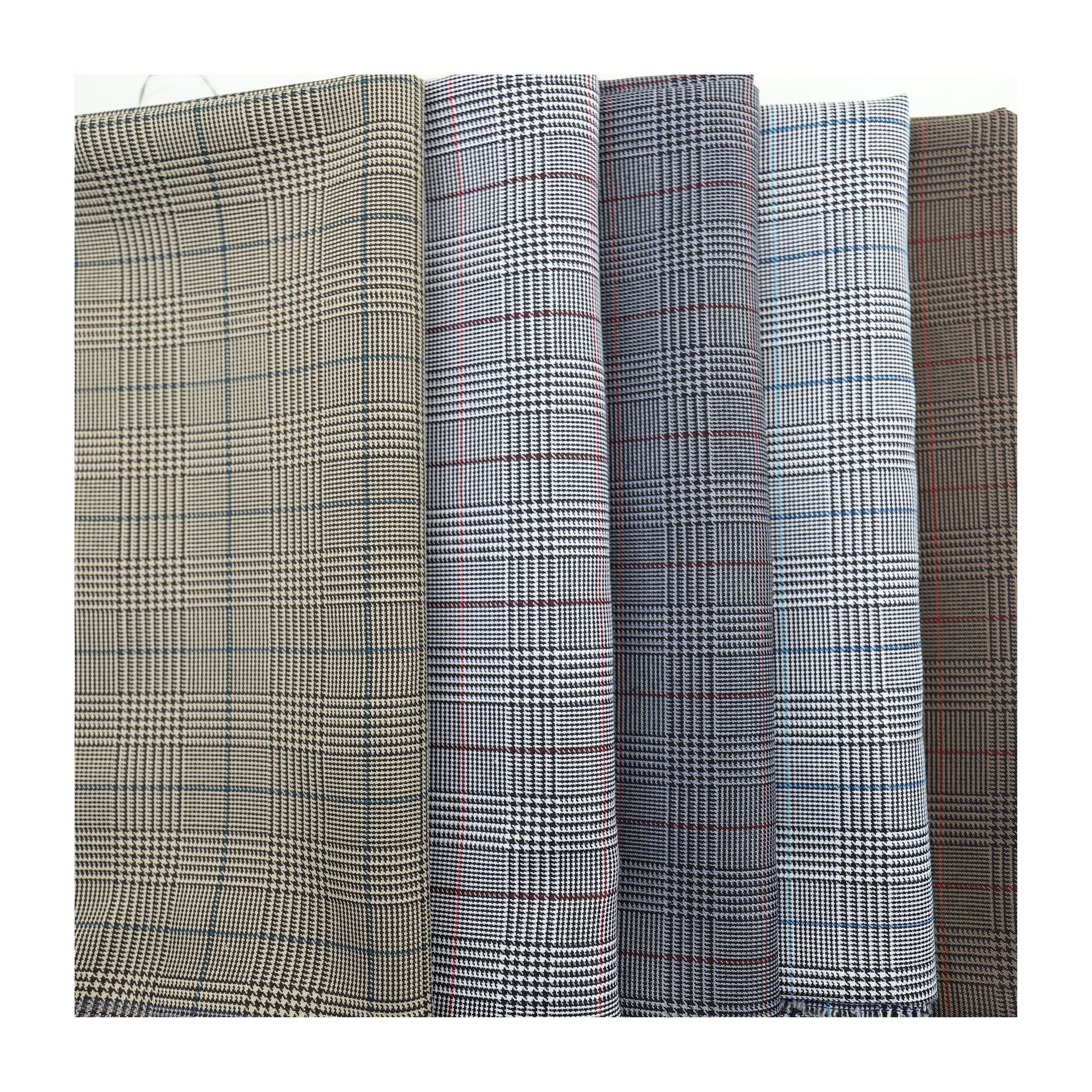 Polyester Yarn-Dyed Thousand Bird Box Shoes And Hats Casual Ins British Style Suit Jacket Home Textile Decorative Fabric In Stock Item Picture