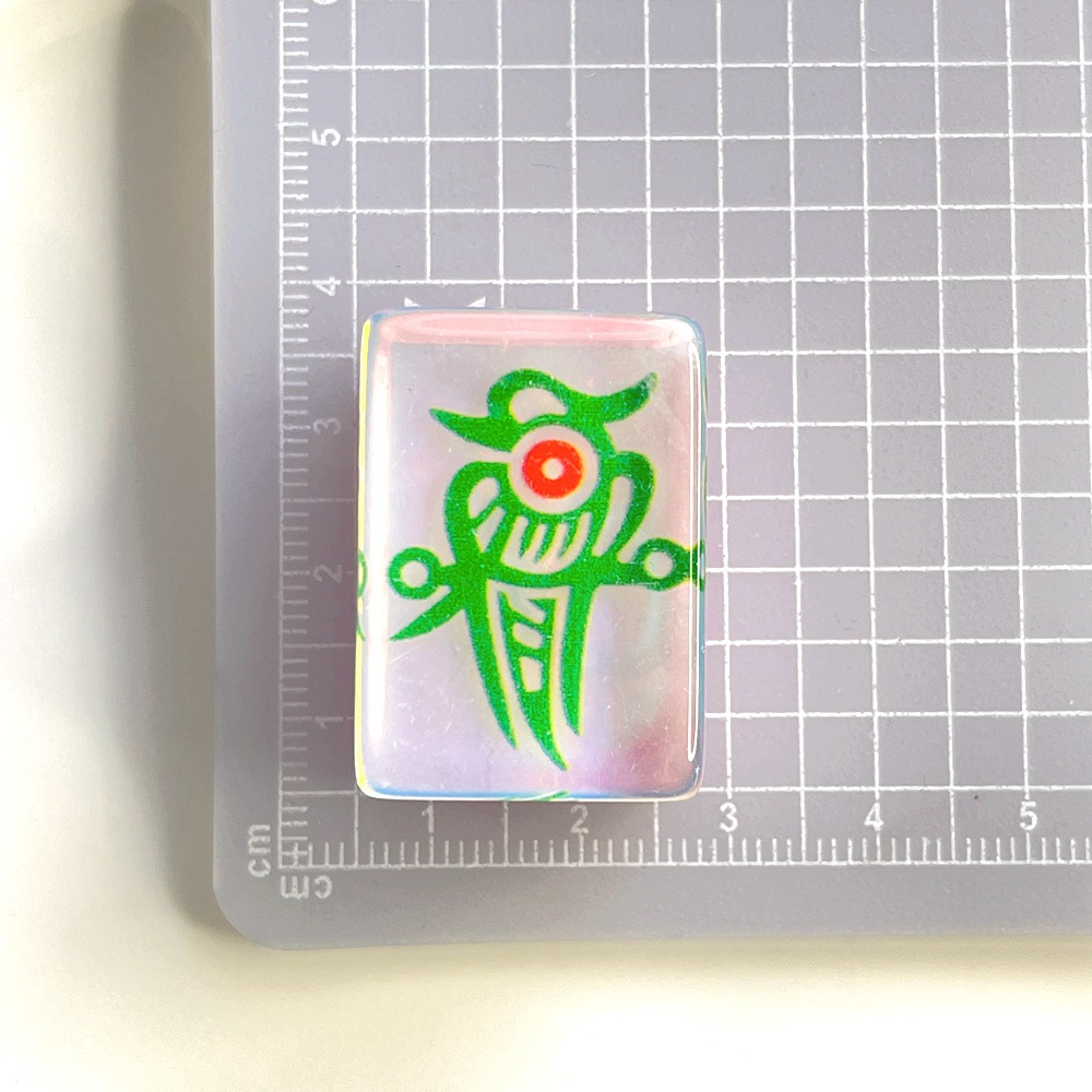 New large transparent mahjong resin accessories DIY cream glue handmade hair accessories mobile phone case refrigerator sticker Specification drawing