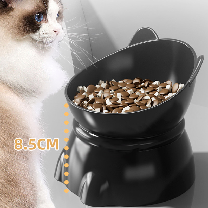 Love you Hui creative cat bowl feeder Cat head bowl neck guard bowl Food bowl anti-upset drinking bowl Pet supplies Specification drawing