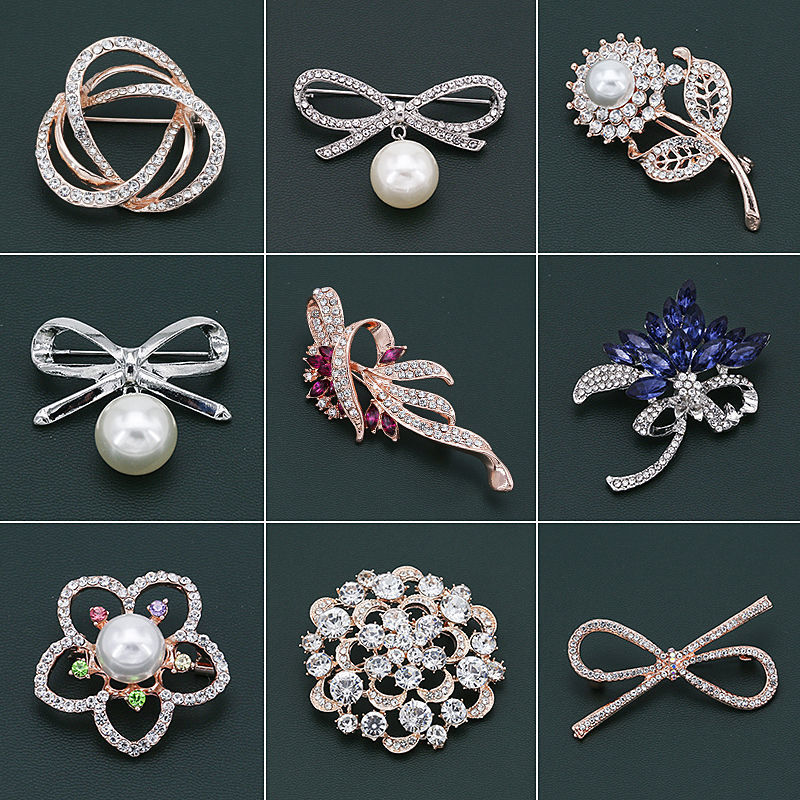 High-end and elegant brooch, women's ins clothing fixing pin, anti-leakage large corsage scarf decoration brooch clasp
