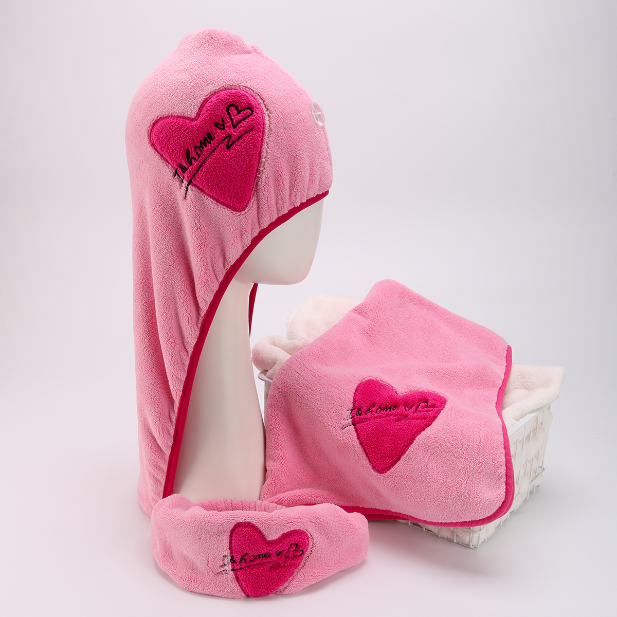 Pink Barbie Cartoon Hair Dryer Hat Absorbent Quick Drying Cute Bandana Thickened Long Hair Towel Towel Dry Hair Towel