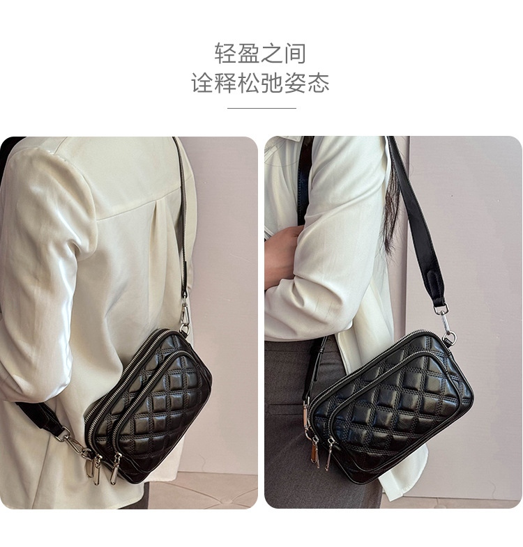 包包女包2025新款菱格链条包韩版时尚女士单肩斜挎包女小方包bags详情5