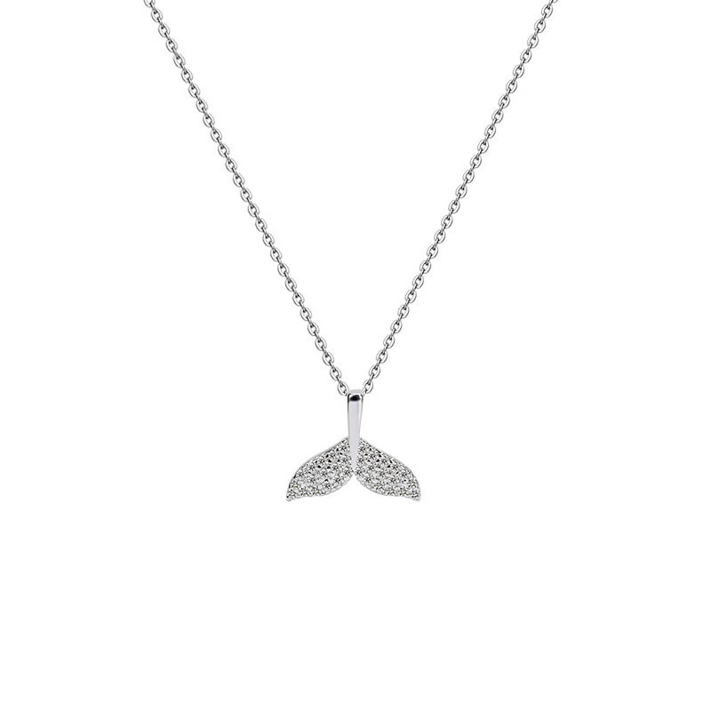 Japan And South Korea Fashion Beauty Fishtail Necklace Women With Dongdaemun Exquisite Collarbone Chain Titanium Steel Collar With Tide Matching Ornaments Item Picture