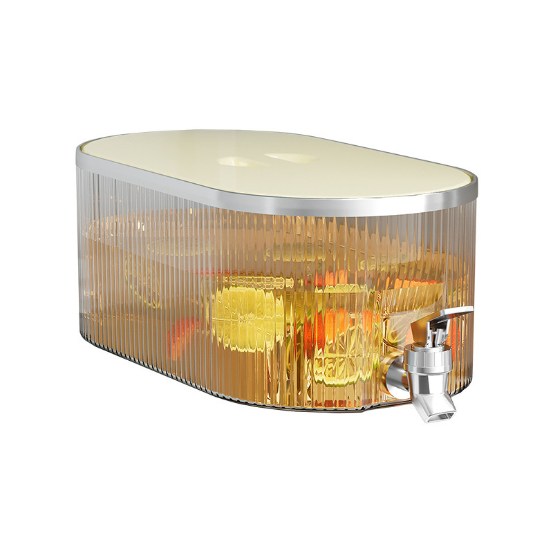 Refrigerator Cold Kettle With Faucet Fruit Tea Bucket Cold Kettle Household Drink Bucket Lemon Cola Bucket 5L Large Capacity Application Scenario