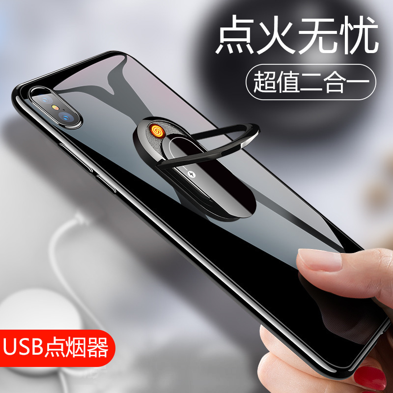 Creative and personalized mobile phone stand, ring buckle, lighter, free rotation support, diy color photo signature gift box Application Scenario