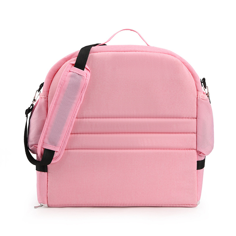 New baby bed bag, folding mommy bag, single-shoulder hand-held baby bag, mosquito net, multi-functional and expandable mother and baby bag for going out details Picture