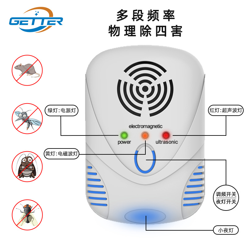Multi-functional ultrasonic rat repellent, rat prevention, extermination and trap, household electronic insect and rat repellent, animal repelling device Application Scenario
