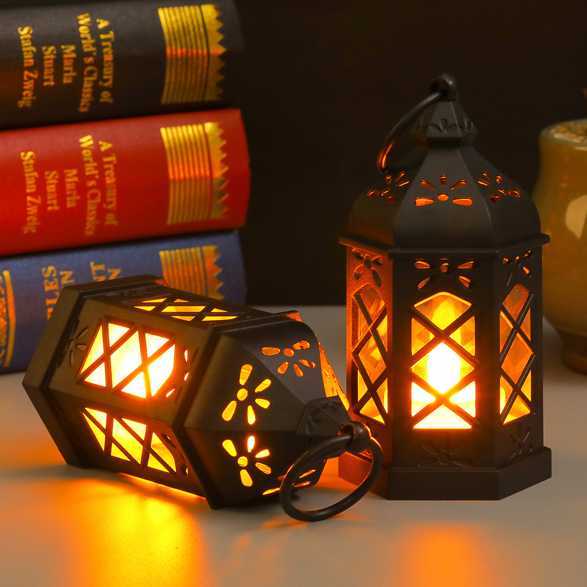 Electronic candle lamp lantern lantern simulation candle retro European candle candlestick decoration LED lamp decoration Specification drawing