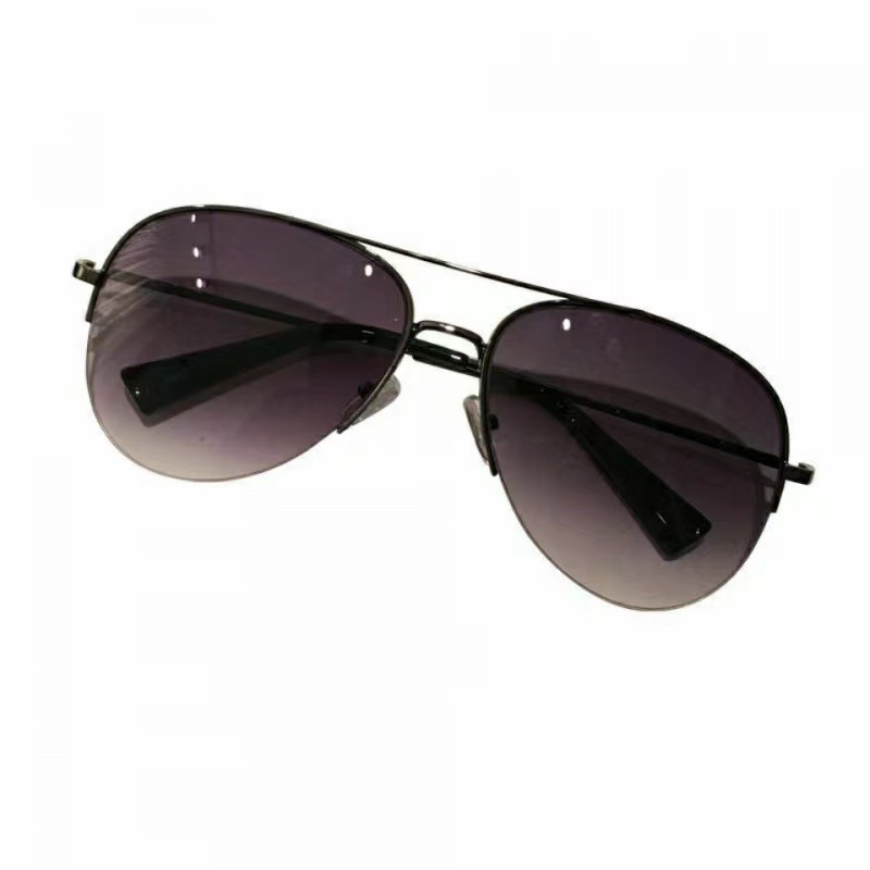 Sunglasses for male pilots, super cool aviator sunglasses, brown half-frame sunglasses for men driving, couple sunglasses for women Item Picture