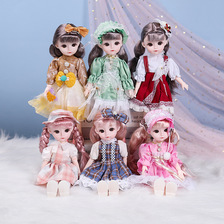 新款 换装娃娃儿童小女孩过家家玩具 12寸多关节仿真公主洋娃娃