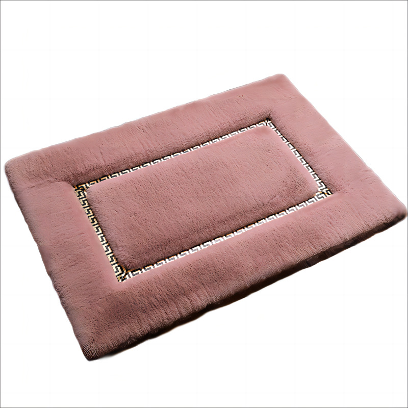 Custom-made Turkish original household rabbit fur floor MATS, anti-slip carpets for living rooms, bedrooms and foyers Item Picture