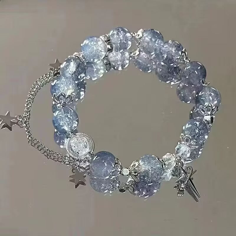 【深海】渐变色爆花琉璃手链古风超仙流星手串情侣闺蜜生日礼物