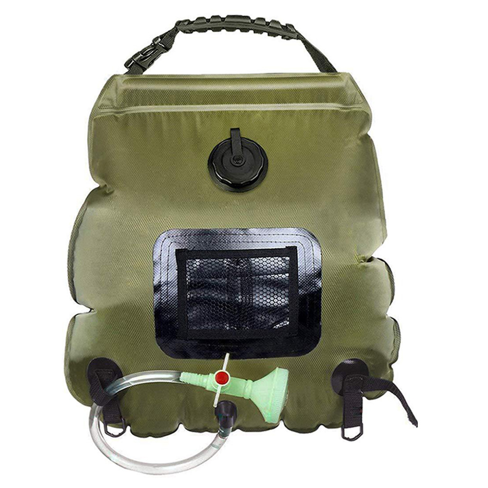 أكياس المياه ذات الاغتسال الحراري في الهواء الطلق الأخضر الأخضر 20L Bather Bag أكياس المياه القابلة للطي Specification image