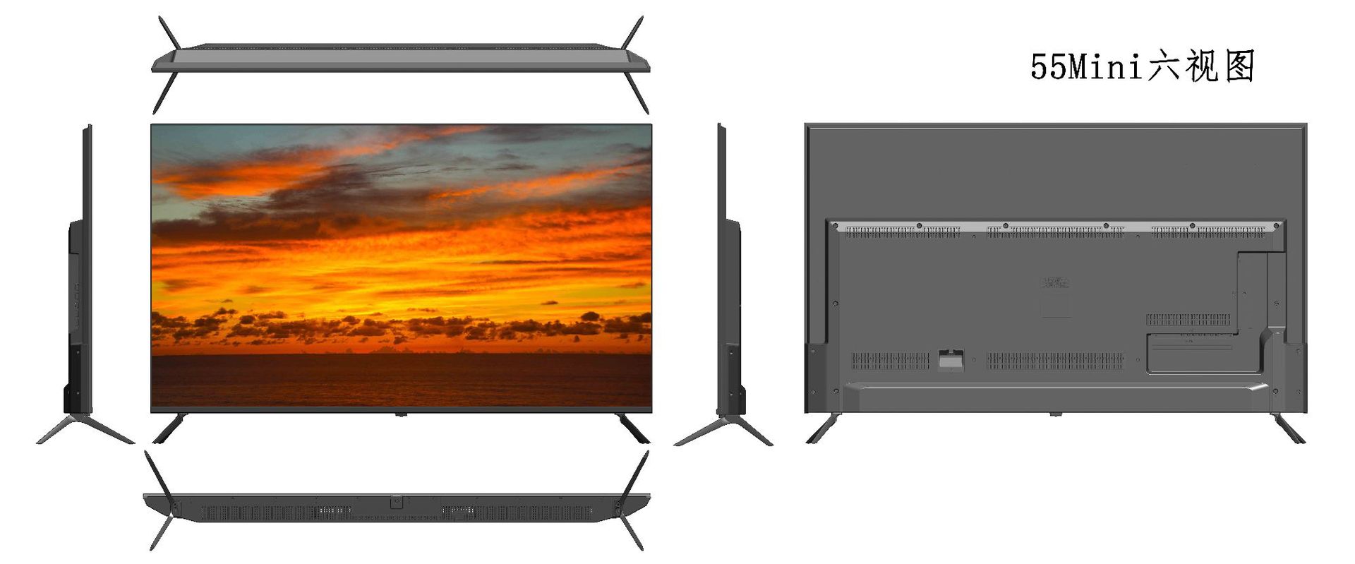 Factory wholesale 32-65-inch network smart LCD TV, 4K high-definition full-screen borderless TV manufacturer pic 1