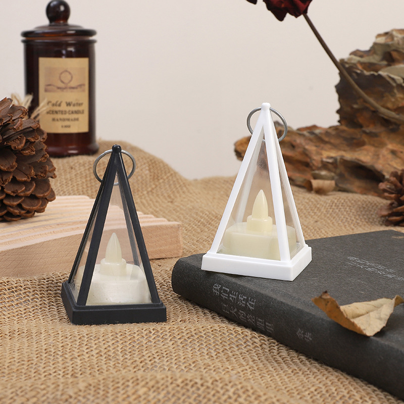 Halloween Accessories Triangle Wind Lamp Pendant Lighting Decoration European New Led Electronic Candle Light Portable Wind Lamp