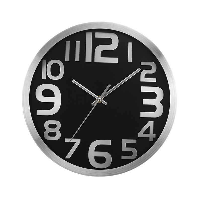 The 2025 new silent quartz wall clock is a creative and fashionable three-dimensional digital simple timepiece for home living rooms Item Picture