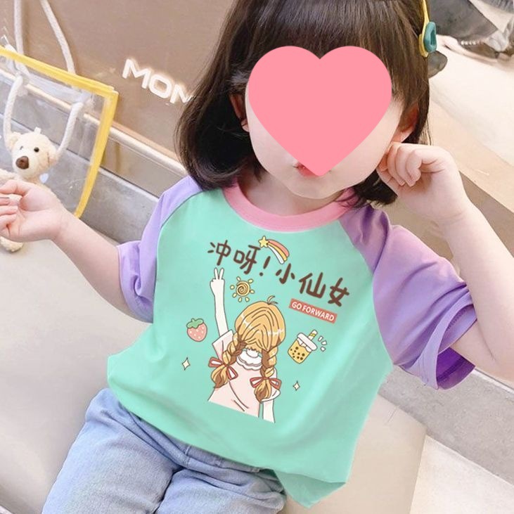 童装/T恤e/服装儿童短袖韩版/童装儿童短袖韩版/童装女童短细节图
