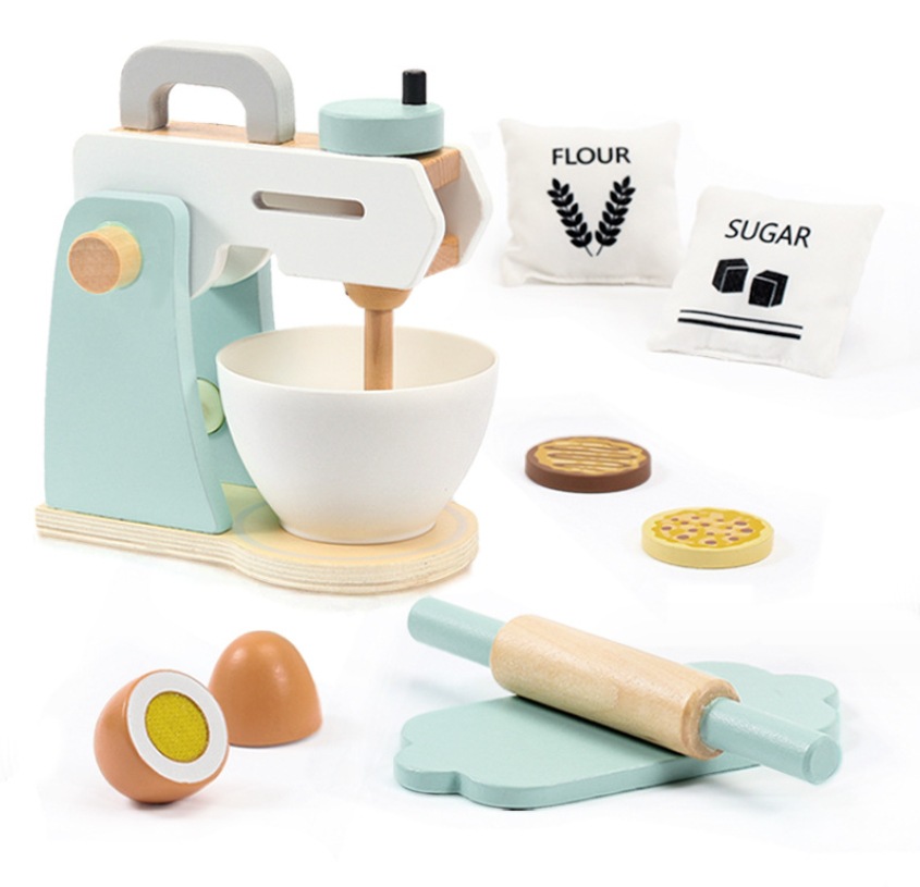 儿童过家家厨具男女孩小家电厨房玩具仿真木质面包机咖啡机详情图5