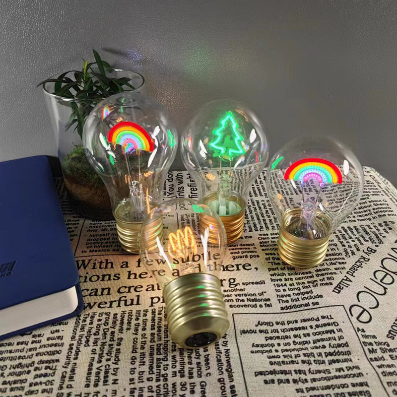 Edison's creative LED rechargeable bulbs, colorful and fun decorations, fashionable atmosphere, DIY, grand and high-end colors details Picture