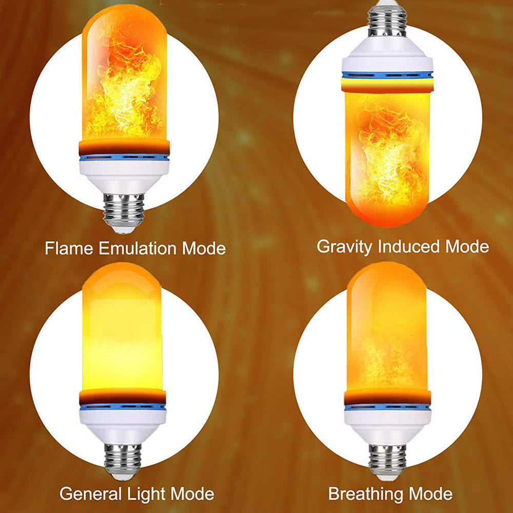 LED simulation dynamic flame light, Christmas atmosphere flame bulb, bar and KTV atmosphere lighting decoration, blue-edge flame light Specification drawing
