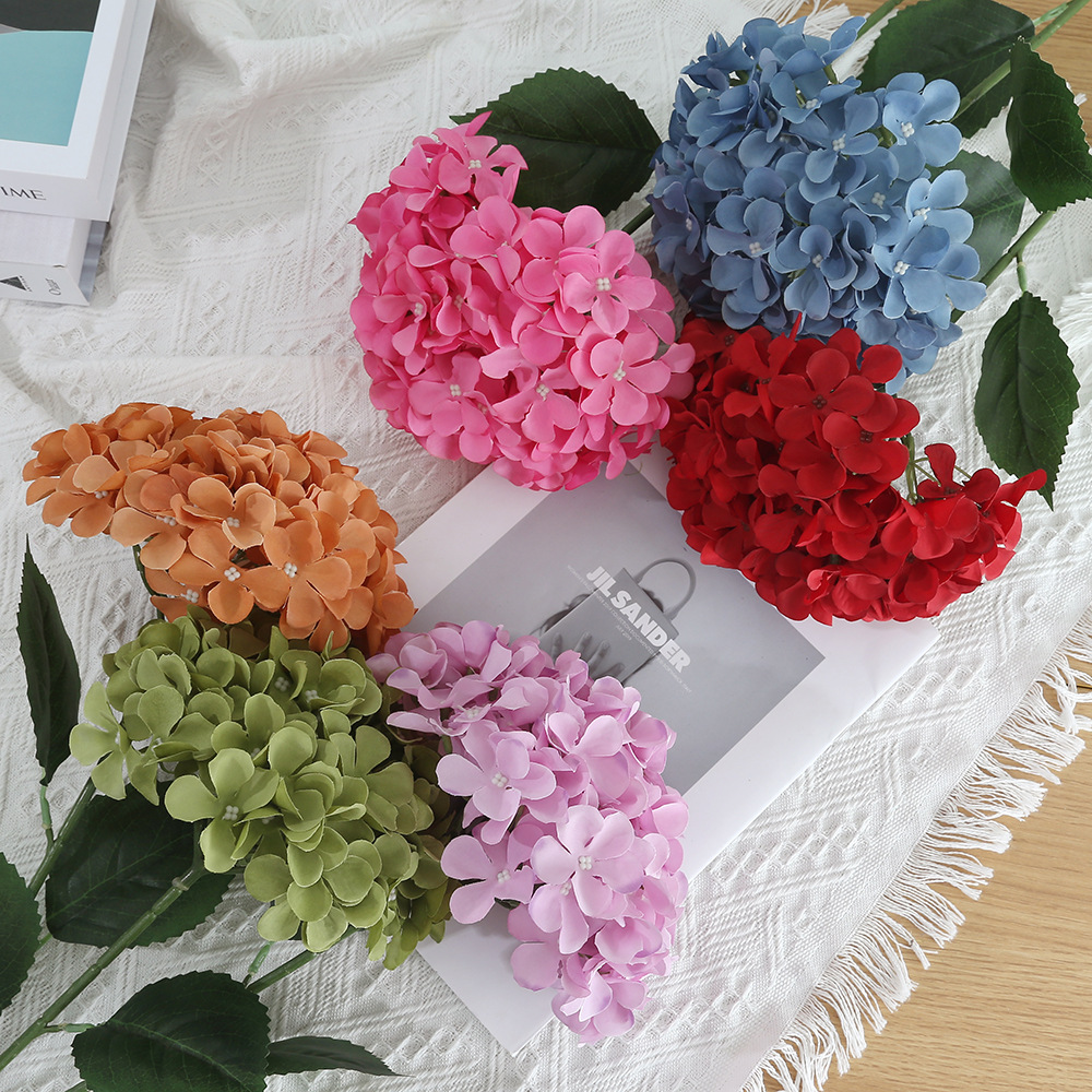 Artificial hydrangea wedding, artificial flower lollipop, hydrangea wedding hall, artificial flower floor, flower wall arrangement, flower row arrangement Application Scenario
