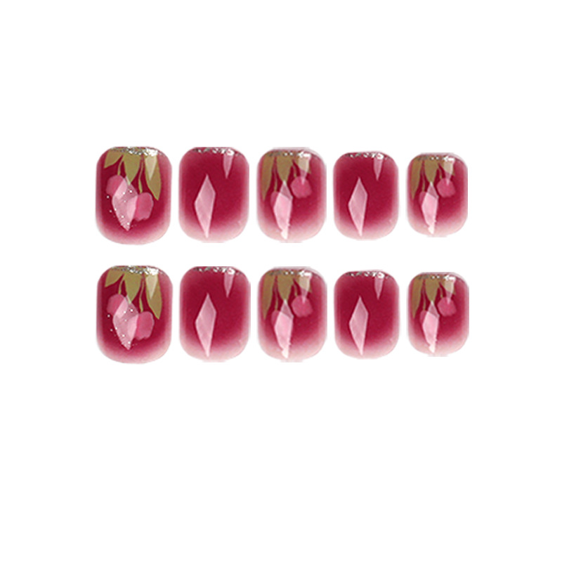 [Soft and Gentle Tulip] Nail patches, wearable nails wholesale nail patches, detachable nail patches, nail patches Item Picture