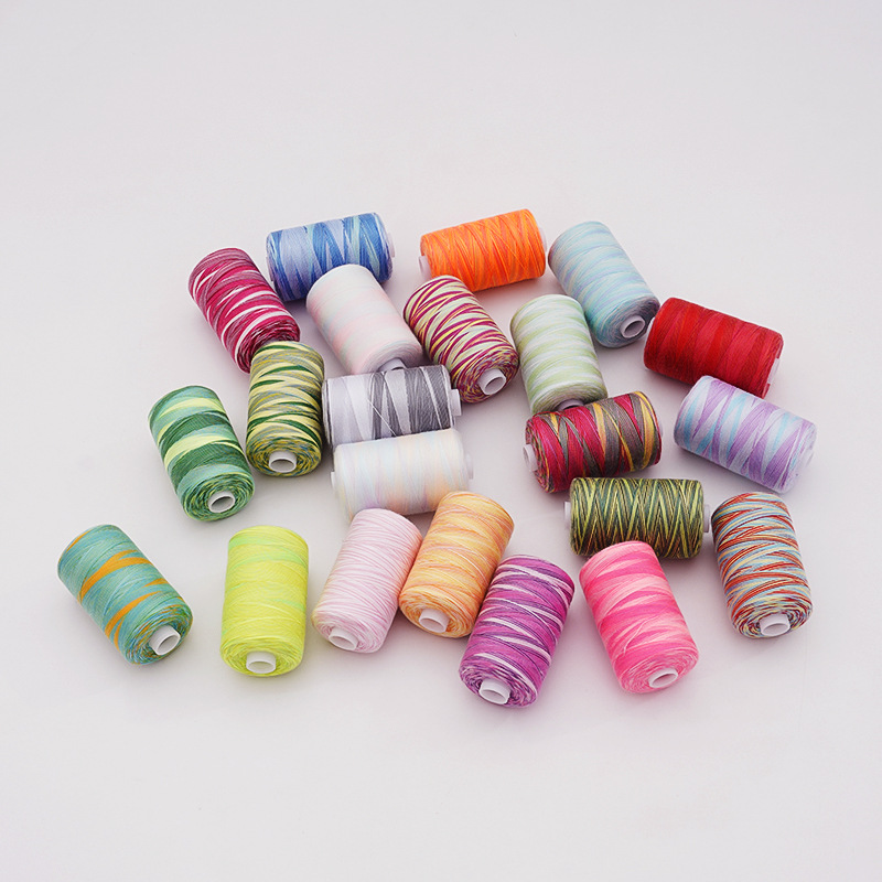 1000码五彩线家用手工DIY手缝线多彩缝纫线22色小线轴402线手缝线细节图