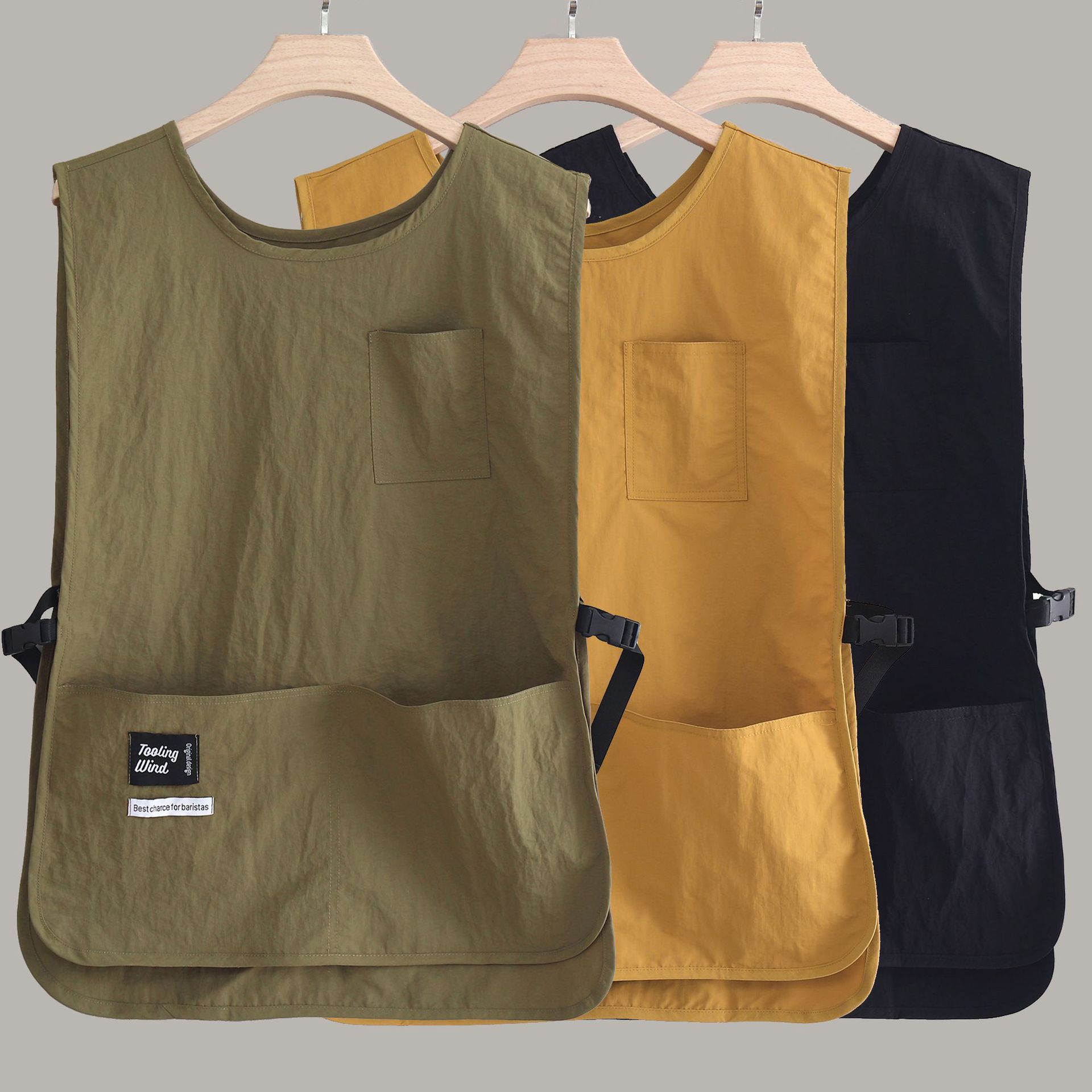 Apron, waistcoat, coffee and catering special waterproof and oil-proof, barber shop vest, household breathable and wear-resistant, adjustable for work