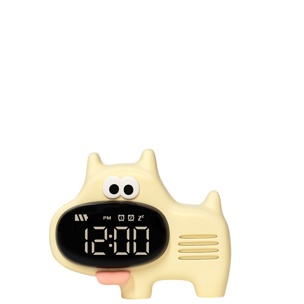 闹钟/电子钟/钟表工艺品/充电闹钟/电子时钟白底实物图