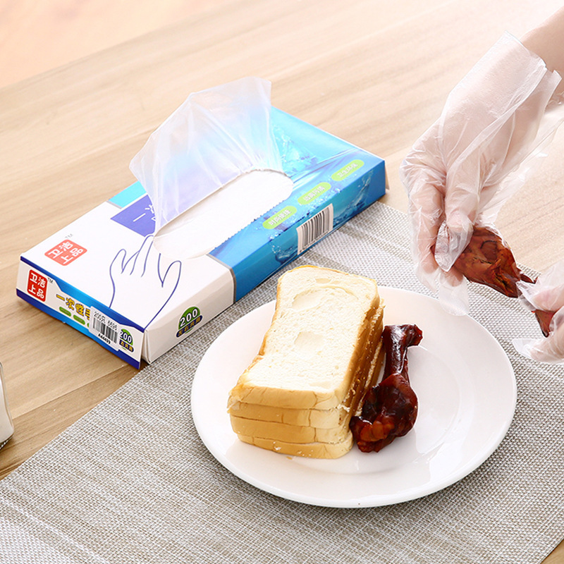 加厚抽取厨房一次性手套食品级pvc餐饮塑料薄膜家用商用盒装手套详情图4