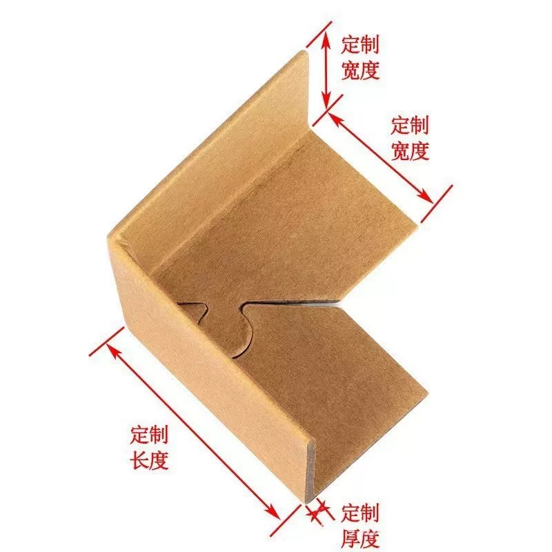 Paper buckle corner protection packaging with lock buckle corner, anti-collision for express cartons, logistics packaging factory, kraft paper buckle edge protection Item Picture