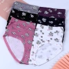 New floral print mom underwear, large-sized triangular pants for middle-aged and elderly people, comfortable and loose mid-high waist women's underwear details Picture