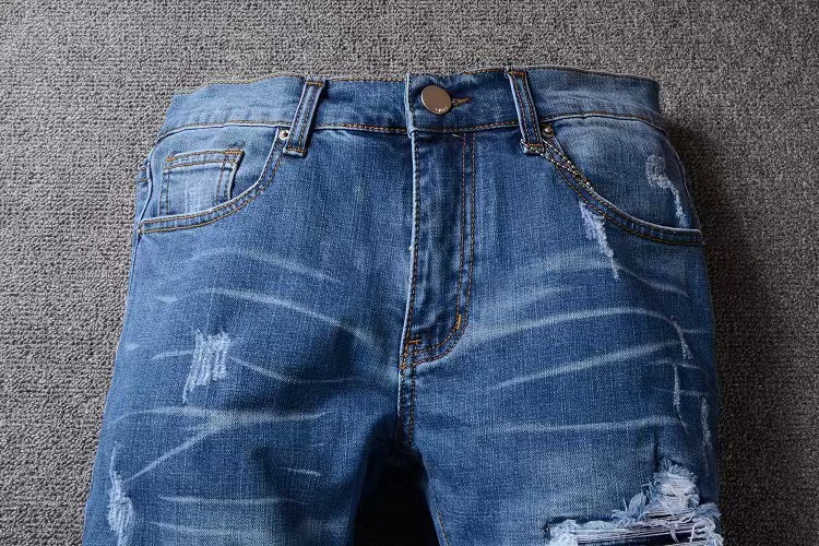 裤子男宽松休闲/牛仔裤男/牛仔裤男士直筒休闲/男纯黑牛仔裤/男裤加肥加大白底实物图