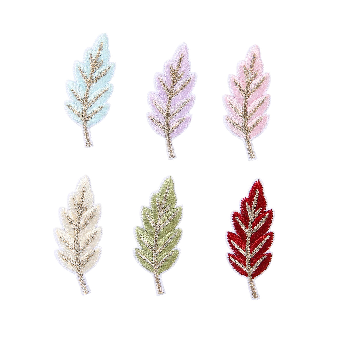 Silver-threaded, fresh and delicate leaf embroidery, computerized embroidery patches, ironing Hanfu accessories, DIY bags, decorative back adhesive patches pic 4