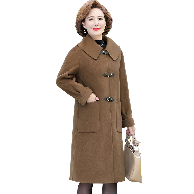 معاطف من الصوف الأم الصغيرة ذات اللون المعاكس للموسم Item Picture