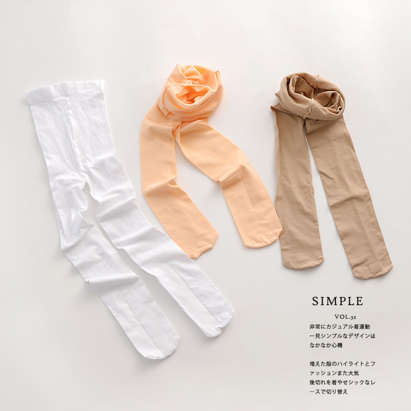 Spring and Summer thin 80D velvet children's dance socks, colorful girls' silk socks, plus-size ballet white pantyhose Application Scenario
