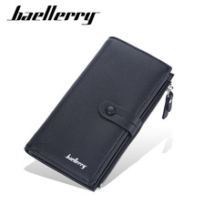 Baellerry2022新款女士长款钱包跨境多卡位拉链手拿包荔枝纹卡包