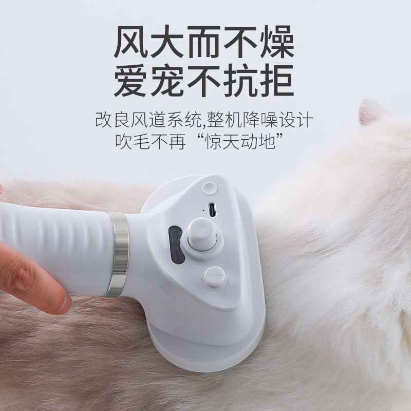 Pet hair dryer with spray, small dog and cat bathing wonder, all-in-one machine for drying and grooming, hair drying comb, needle for combing hair details Picture