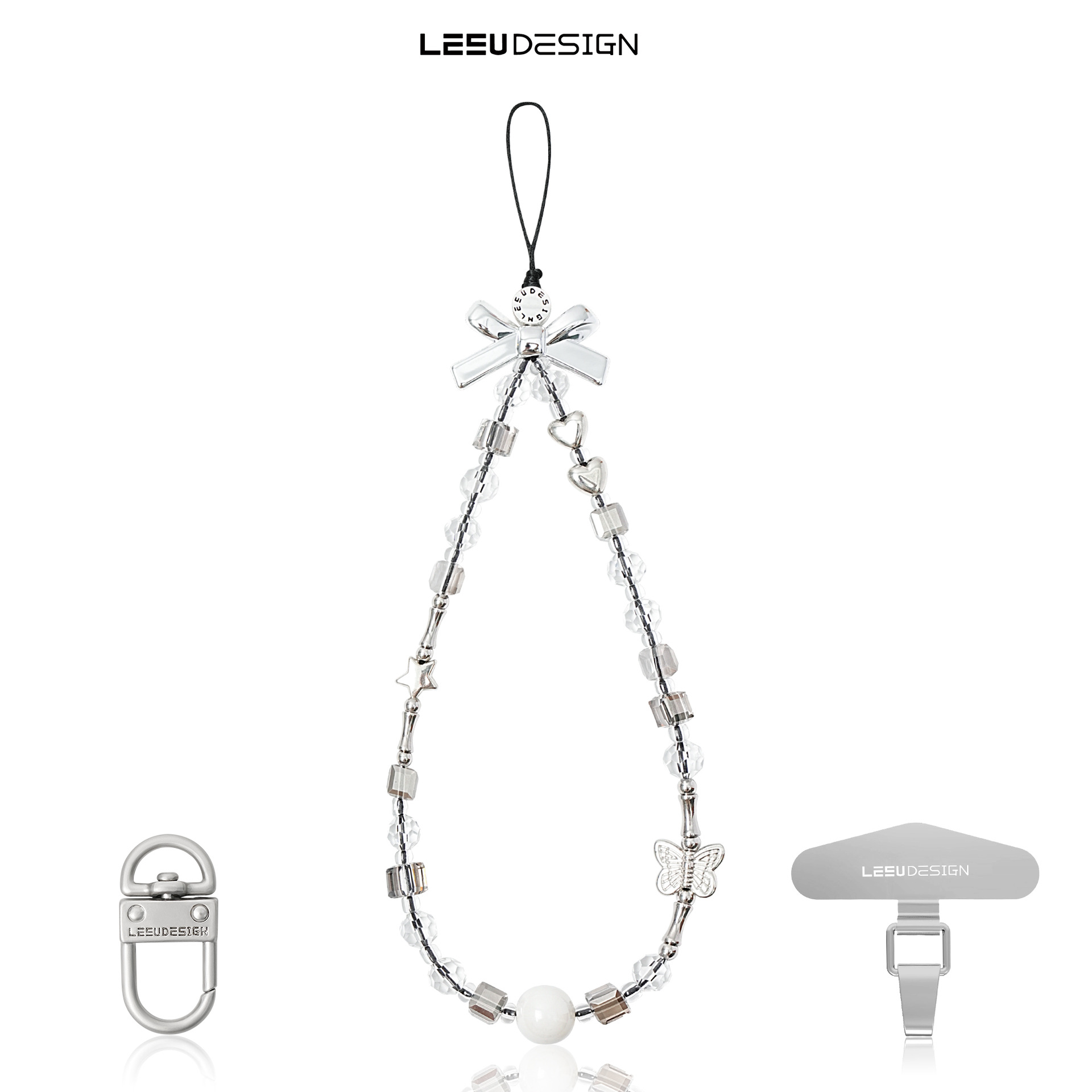 跨境新款手机链挂绳短款手腕手绳串珠创意手链防丢防摔手机挂饰