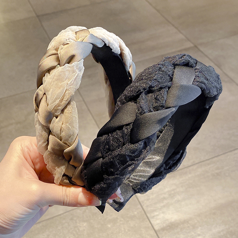 The new 2024 high-end headband hair accessory from the popular Ougensha wide-brimmed hairband and high-top anti-slip pressure hairpin details Picture