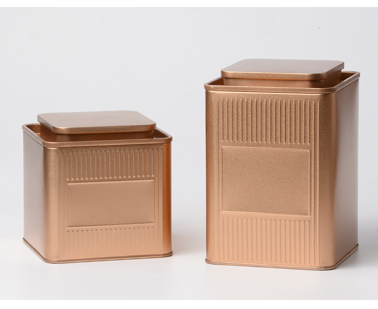 Wholesale tea cans, square cans, empty tin boxes, packaging cans, square empty cans, green tea, Fuding white tea, black tea tinplate cans pic 45