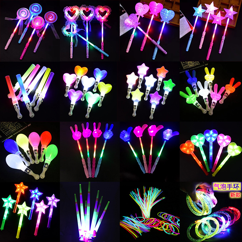 厂家批发晚会LED五角星荧光棒发光棒爱心闪光棒演唱会助威应援棒
