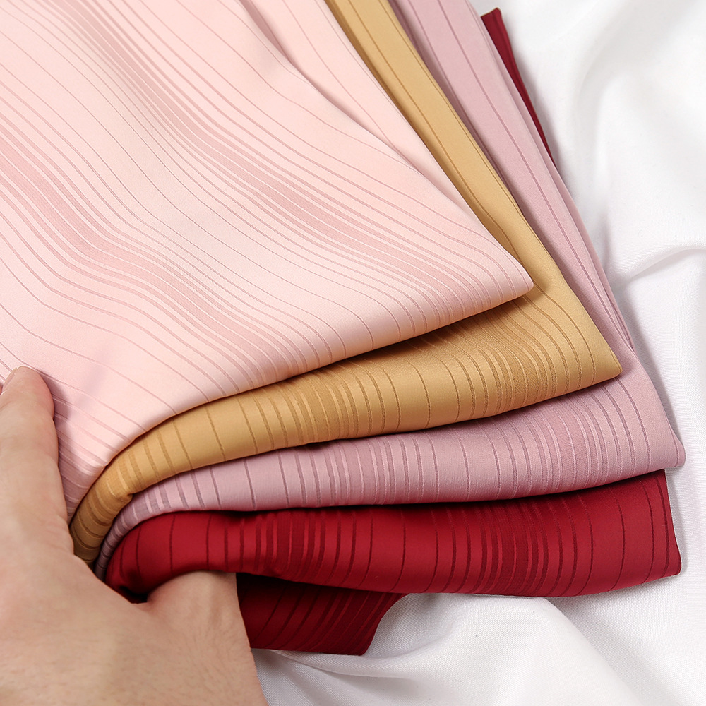 New Pure Color Simple Striped Satin Chiffon Scarf Women Fashion Malay-Indonesia Monochrome Chiffon Gauze Yw188