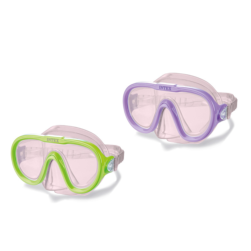 INTEX55916 purple/green mask swimming goggles, professional adult swimming and diving goggles, wholesale of water products Item Picture