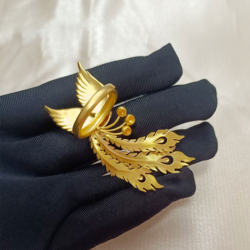 Alto sentido país mareado anillo antigua fa phoenix matrimonio anillo de vida ajustable moda exquisita luz lujo oro personalidad Specification image