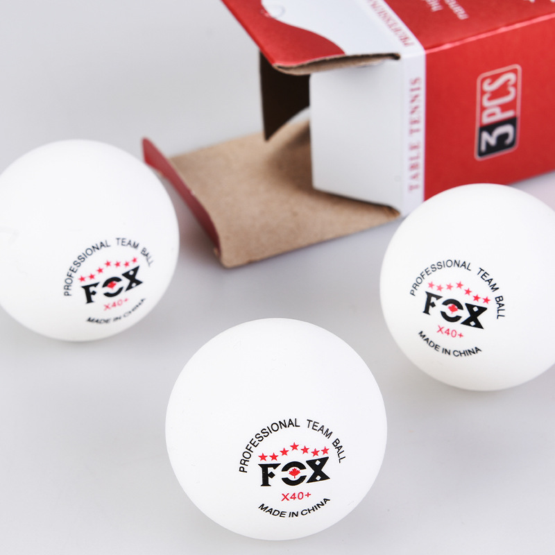FOX乒乓球 3个装彩盒装乒乓球 比赛用乒乓球 黄白可选