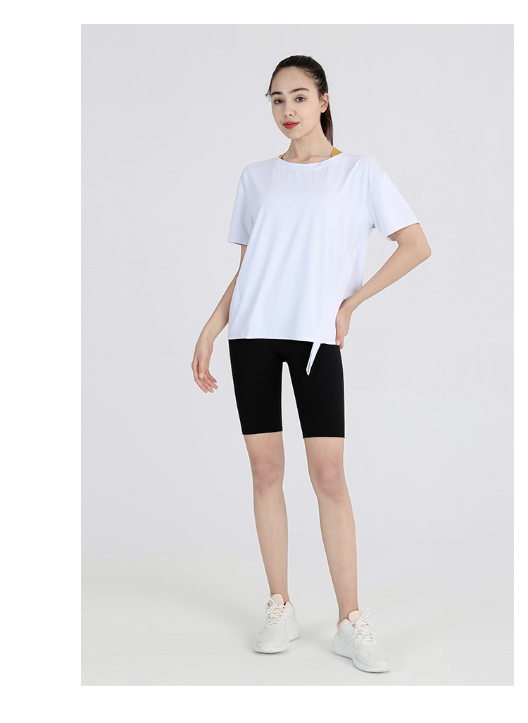 瑜伽服女2025春夏短袖速干衣T恤显瘦网红健身服晨跑宽松运动上衣详情26