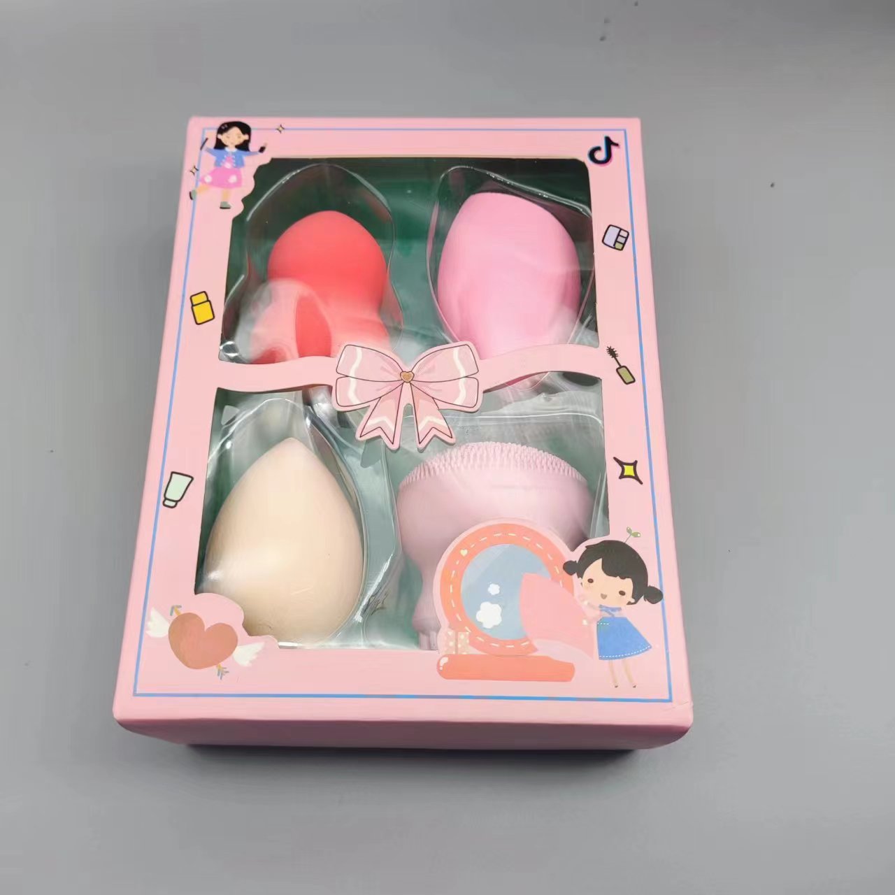 New Spot Powder Puff Set Face Silicone A Product Mixed Color Can Soak Big Makeup Eggs To Use Not To Eat Powder Application Scenario