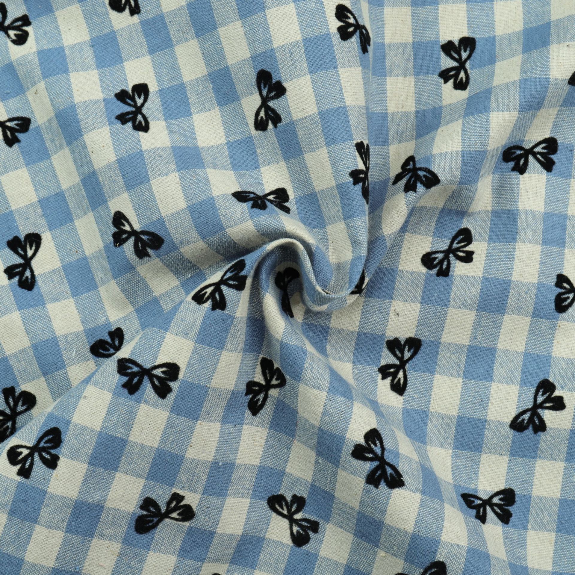 Cotton Yarn-Dyed Sunrise Check Shirt Dress Children's Fashion Bags Shoes Hats Hair Accessories Bow Flocking Fabric Specification drawing